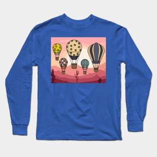 Retro Hot Air Balloons Balloon Ride Long Sleeve T-Shirt